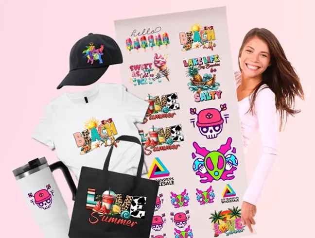 Bulk DTF transfer gang sheets for print shops and wholesale apparel decorators — no minimums